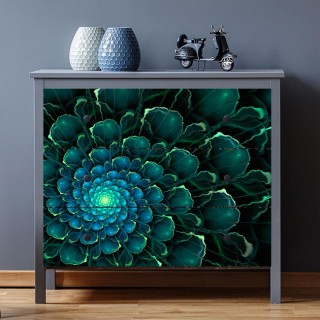 Vinilos flor fractal para muebles o armarios